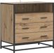vidaXL Ladekast - 3-Lade - Artisanaal eiken - 70 x 41 x 70 cm