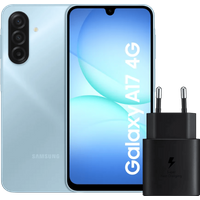 Samsung Galaxy A17 128GB Grijs 4G + Samsung Oplader 25 Watt Zwart
