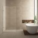 Wiesbaden Less douche 80x200cm - 8mm verre trempé - clair - laiton brossé - Nano Coating Antikalk