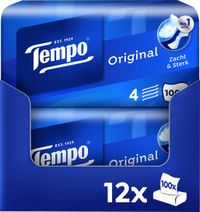 Tempo Tissues - Original - Voordeelbox - 12 x 100 stuks = 1200 zakdoekjes