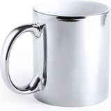 Merkloos / Sans marque Makito Western Europe Mok - metallic zilver - keramiek - 350 ml
