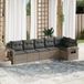 Maison Exclusive - Ensemble de jardin pour 6 personnes avec coussins, gris, en polyrotin