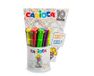Carioca 10 Colors Multi Intrekbare balpen met klembevestiging 12 stuk(s)