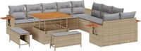 vidaXL Tuinbank Beige en Lichtgrijs