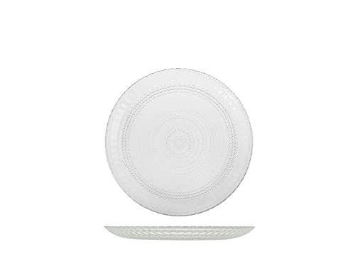 Set di 6 piatti in vetro Venere trasparente frutta cm21