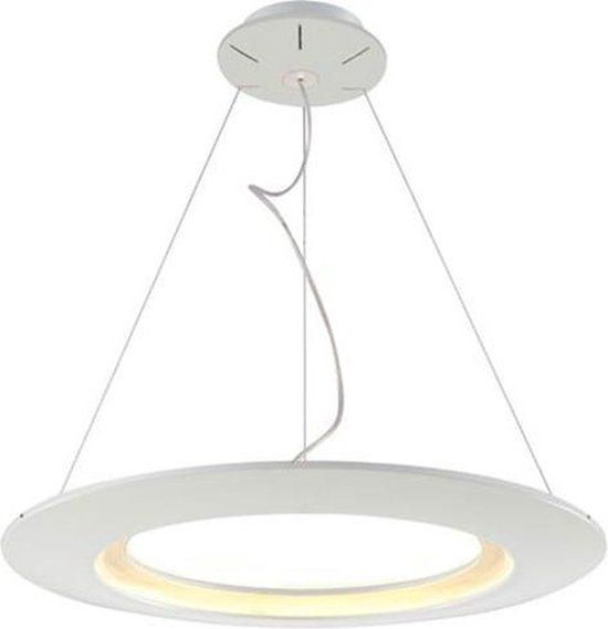 BES LED Concepty LED Hanglamp - 35W - Natuurlijk Wit 4000K - Wit Aluminium - Rond
