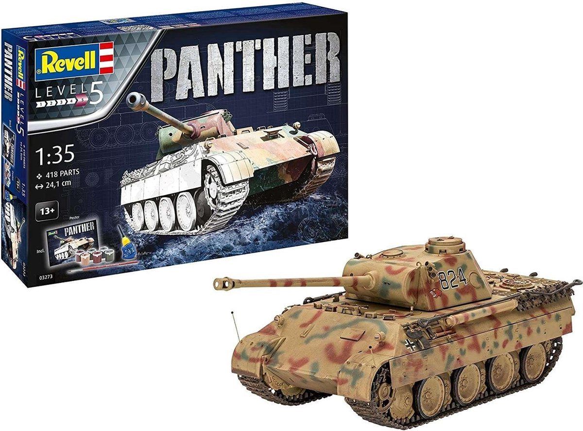 Revell 03273 Panther Ausf. D Gift Set 1:35 Schaal