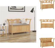 vidaXL Bankje - 107x45x75,5 cm - Massief Vurenhout