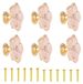 Set de 6 boutons de tiroir roses en forme de pétales