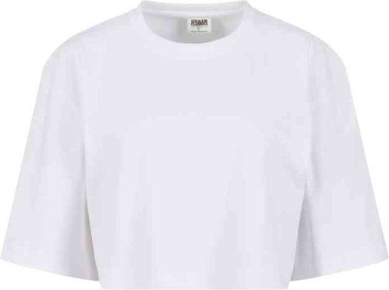 Urban Classics Heavy Organic Oversized Crop Top - White - 5XL - Women's