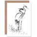 Wee Blue Coo Heron Ink Wenskaart met hoogwaardige envelop