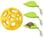 Ensemble de décoration pour tortues - 4 pièces - Jaune et Vert