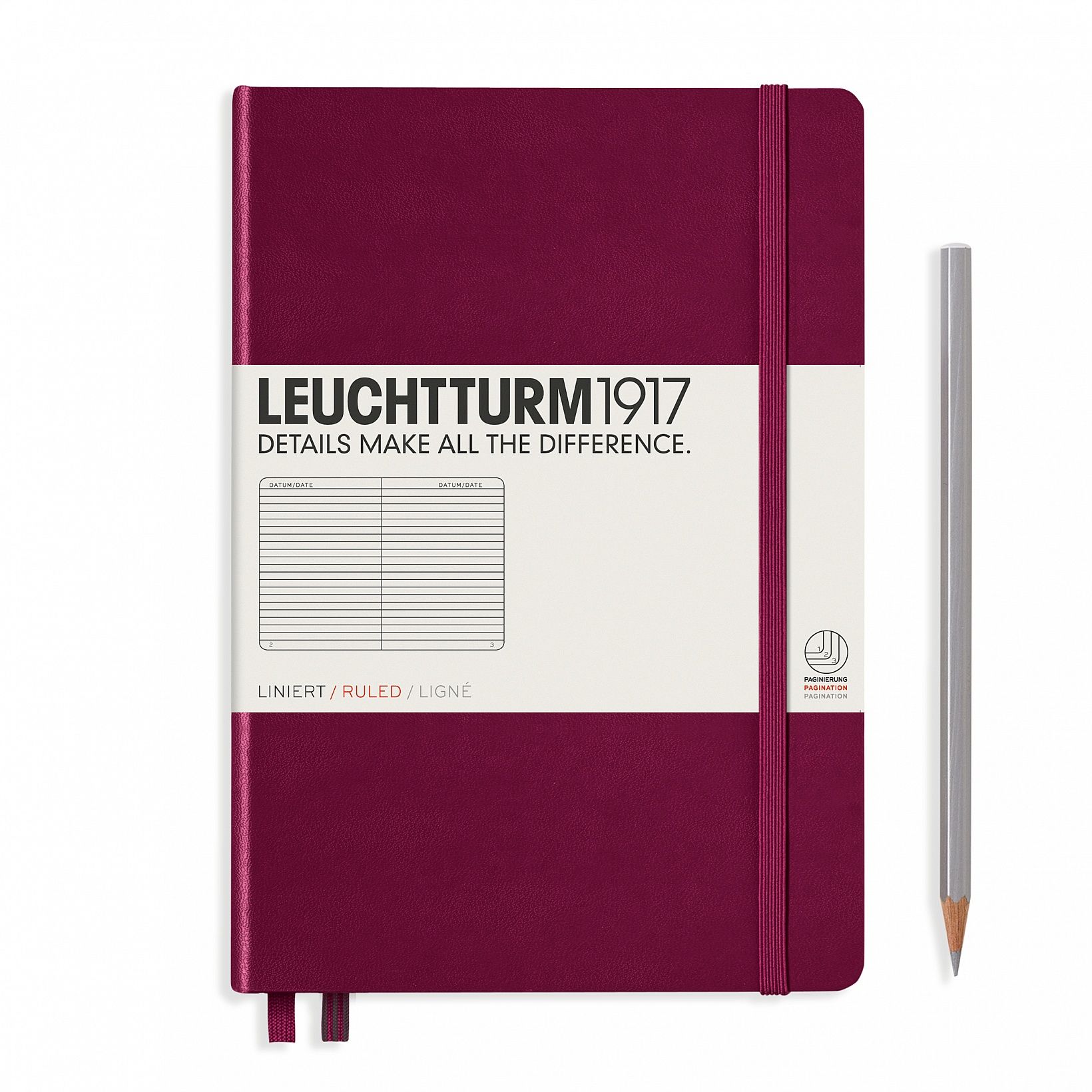 Leuchtturm Notitieboek A5 Hardcover Rood Gelinieerd