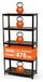 Merkloos Industrieel rek Staande kast - 5 verstelbare planken - 180 x 90 x 40 cm