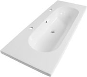 Brauer Moon Wastafel - 120 cm - Keramiek Hoogglans Wit