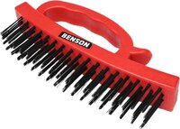 Benson Staalborstel - Soft Grip Handvat - 16.5 cm - Rood