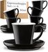 Merkloos Set van 6 Elegante Espresso Kopjes met Schotels