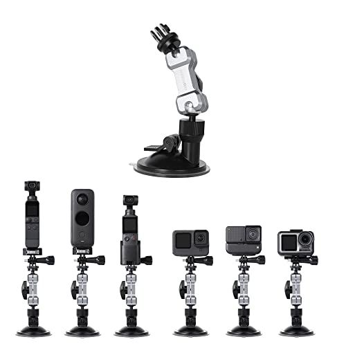 Fututech zuignaphouder van metaal, verstelbaar, voor DJI Action 2 Osmo Action Pocket 2 Holder voor GoPro Insta 360 One X2 Insta360 GB Serie Fimi Palm accessoires actiecamera