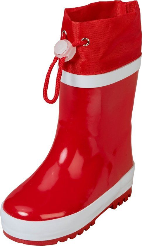 Playshoes Regenlaarzen met trekkoord Kinderen - Rood - Maat 34-35