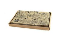 Hostelnovo - 500 stuks vetpapier voor het verpakken van levensmiddelen - eenheidsmaat van 32 x 20 cm - speciaal voor mandchips en alle soorten containers - kraftpapier