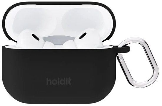 Holdit Solid Silicone Case voor de Apple AirPods Pro / Pro 2 - Zwart