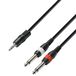 Adam Hall Cables 3 STAR YWPP 0100 Y-kabel 2 x jack TS naar minijack TRS | 1 m