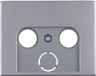 Berker K5 centraalplaat Rvs radio/Tv