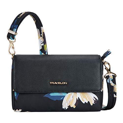Travelon Anti-Diefstal Addison Convertible Crossbody/Belt Bag - Middernacht Bloemen