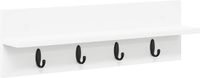 vidaXL Wandkapstok Wit 60 x 10,5 x 18 cm