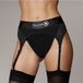 Ouch! by Shots - Vibrating Strap-on Thong with Adjustable Garters - XS/S - Black