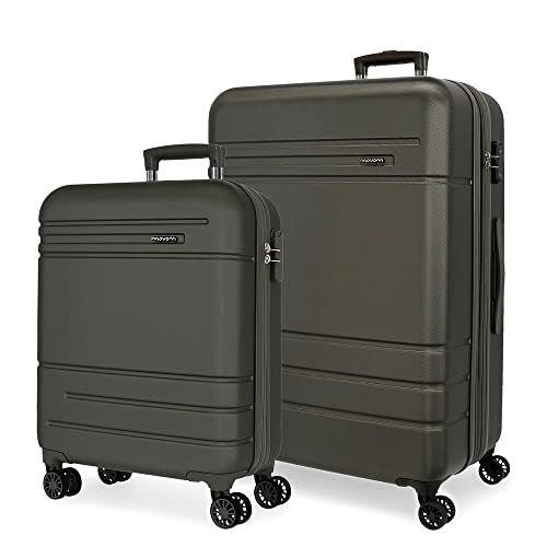 MOVOM Galaxy kofferset zwart 55/68 cm hard ABS combinatieslot aan de zijkant 109L 6,56 kg 4 dubbele wielen handbagage