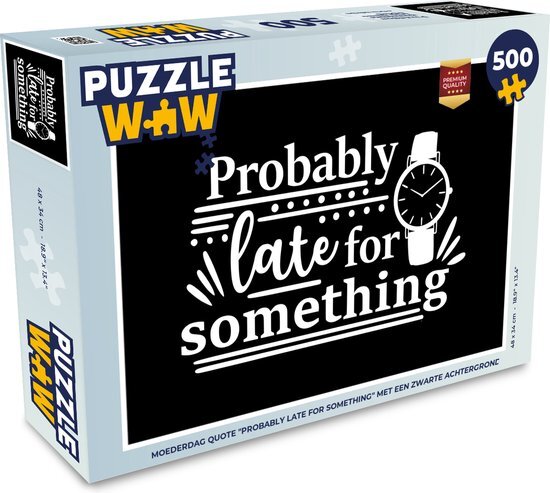 MuchoWow Puzzel Moederdag cadeautje - Quote - Zwart - Wit - Legpuzzel - Puzzel 500 stukjes