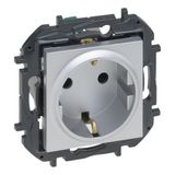 LEGRAND Niloé Step-stopcontact, 2P+T, 16 A, samenstelbaar, voor inbouwmontage, aluminium, 398251B