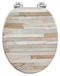 Merkloos Houten Toiletbril met Geometrisch Patroon