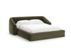 Lit coffre avec tête de lit 200x140cm en velours vert