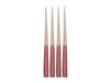 Scandi Essentials Bougie antique Affinity bicolore 32 cm, lot de 4 Beige-rouge