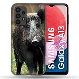 Beschermhoes Samsung Galaxy A13 Beschermhoes, wilde zwijn, hout