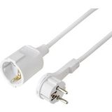 Sygonix SY-7170030 Stroom Verlengkabel 16 A Wit 2.00 m H05VV-F 3G 1,5 mm²