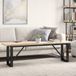 Maison Exclusive Table de conférence avec cadre en forme de O, 160x40x45,5 cm, en pin et acier