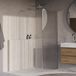 Brauer Oblivion Flow inloopdouche helder ribbelglas 100x200cm met zijwand 30cm incl. glascoating chroom
