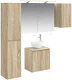 vidaXL Badkamerkastenset 5 st Sonoma Eiken Bewerkt hout