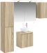 vidaXL Ensemble de meubles de salle de bain 5 pcs Sonoma Chêne Bois composite
