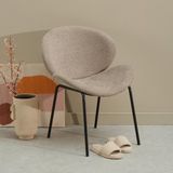 Wehkamp Home Eetkamerstoel Noa Taupe Stof Metaal