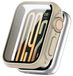 Xiaomi Smart Band 9 Pro: housse de protection en plastique PC + verre trempé H9, beige