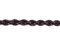 Koord Icecat Koord van natuurlijk leer, gevlochten, 4 draden, zwart, 4 mm, 2 m.