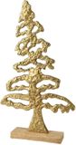 Decoris Boom mangohout l24.5b6.5h42 cm goud kerst
