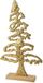 Decoris Arbre bois de manguier l24.5b6.5h42 cm or Noël