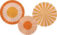 Folat Decoratiewaaiers Pretty Peachy - 3 stuks