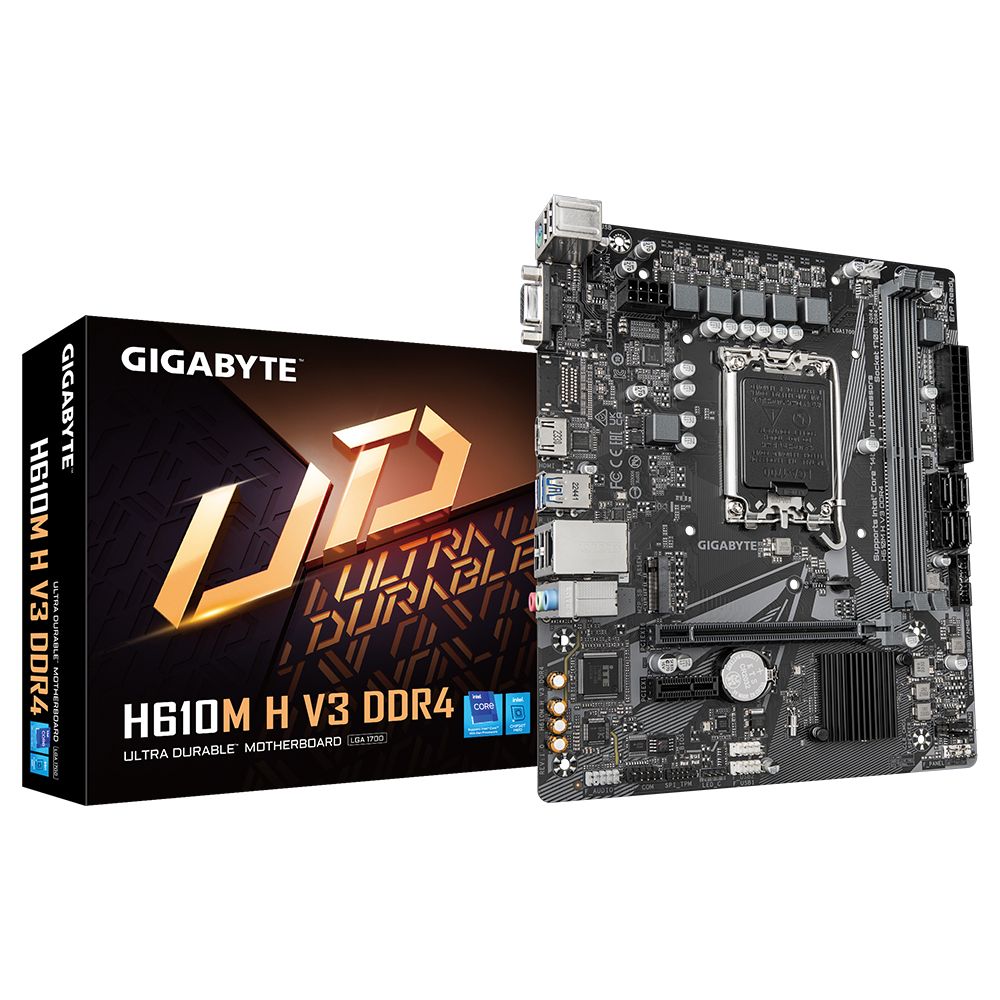 GIGABYTE H610M H V3 DDR4 - Intel LGA 1700 Micro ATX Motherboard