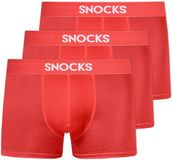 SNOCKS Boxershorts Heren - 3 Stuks - Hibiscus - Effen - Maat XXL